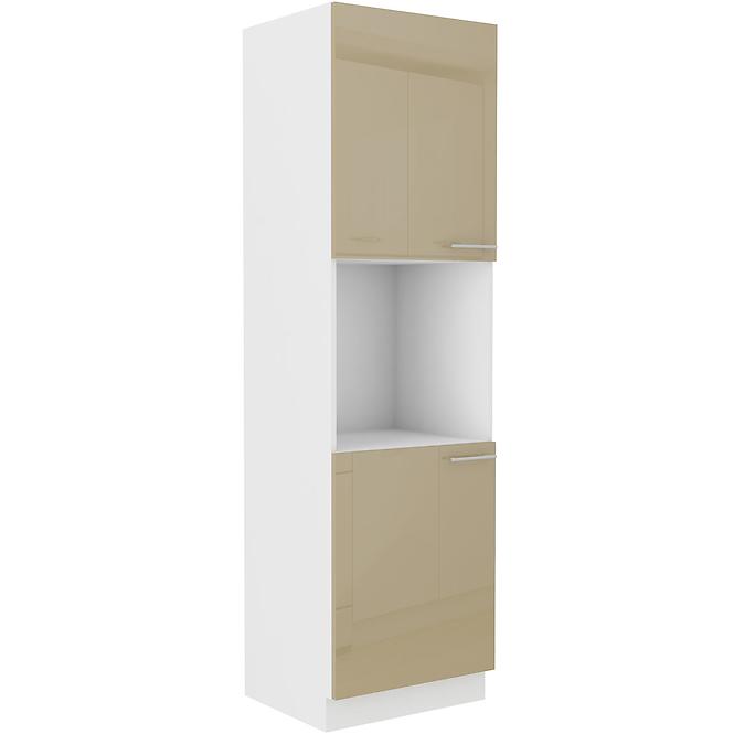 Lara 60dp-210 2f Bb kuhinjski element 2 vrata 60x57x210 cm bijeli/cappuccino sjaj