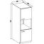 Lara 60dp-210 2f Bb kuhinjski element 2 vrata 60x57x210 cm bijeli/cappuccino sjaj,2