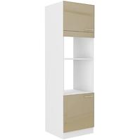Lara 60dpm-210 2f Bb kuhinjski element 2 vrata 60x57x210 cm bijeli/cappuccino sjaj