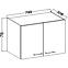 Kuhinjski ormarić Lara 80g-72 2f Mdf bijeli sjaj,2