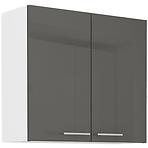 Kuhinjski ormarić Lara 80g-72 2f Mdf sivi sjaj