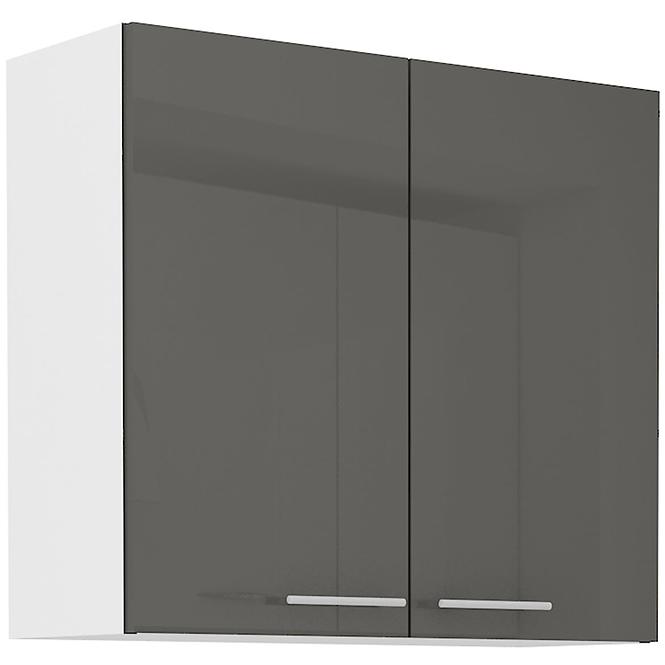 Kuhinjski ormarić Lara 80g-72 2f Mdf sivi sjaj