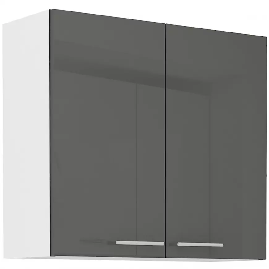 Kuhinjski ormarić Lara 80g-72 2f Mdf sivi sjaj