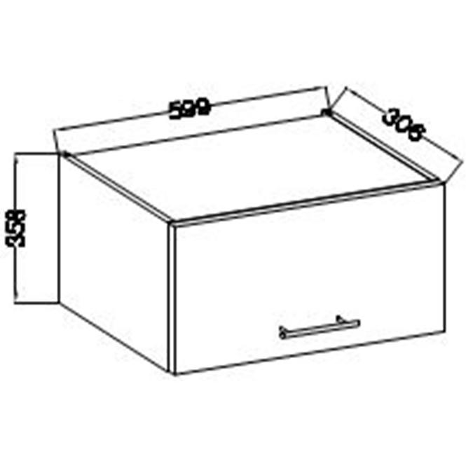 Kuhinjski ormarić Lara 60gu-36 1f Mdf Cappucino sjaj