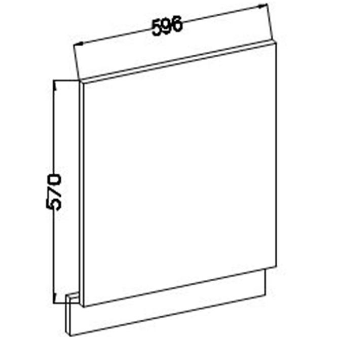 Lara 570x596 kuhinjska fronta 59,6x4x57 cm sivi sjaj