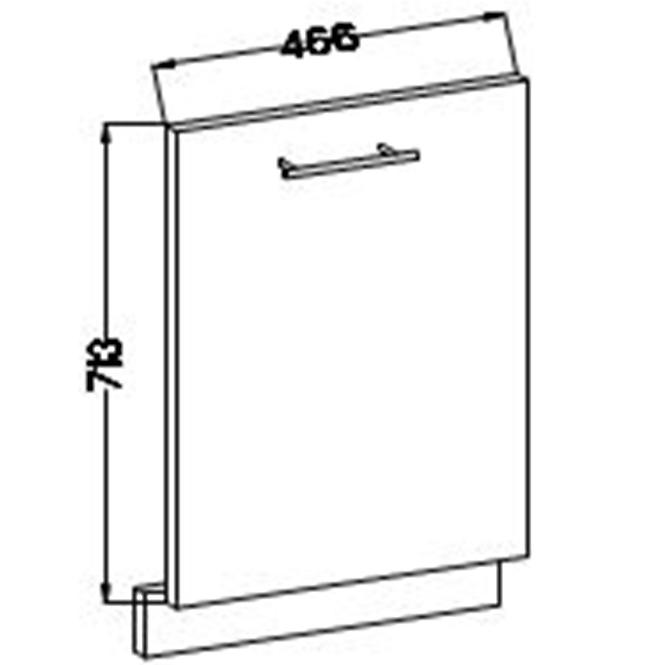 Lara 713x446 kuhinjska fronta 44,6x4x71,3 cm sivi sjaj