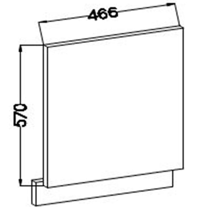 Lara 570x446 kuhinjska fronta 44,6x4x57 cm sivi sjaj