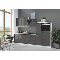 Lara 280 blok kuhinja bez aparata 280x52x210 cm sivo/bijela