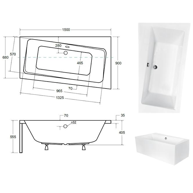 Kada Infinity 150/90 desna s nogicama
