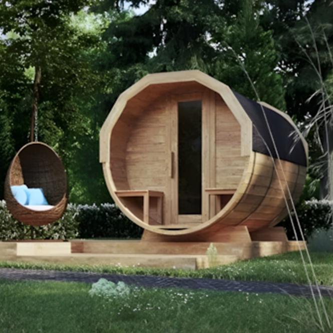 Sauna Bačva s terasom 2,4 m 
