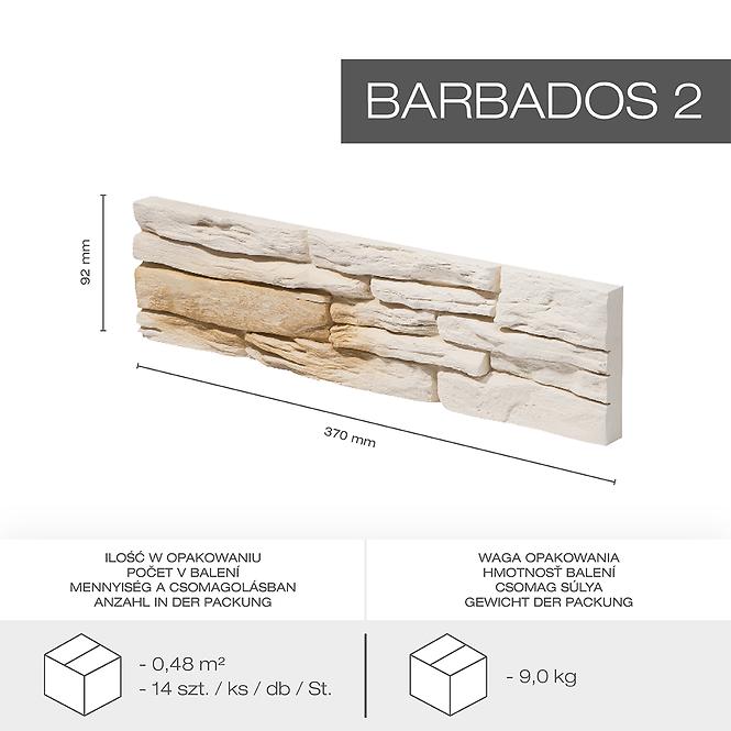 Gipsani kamen Barbados 2, pak=0,48m2