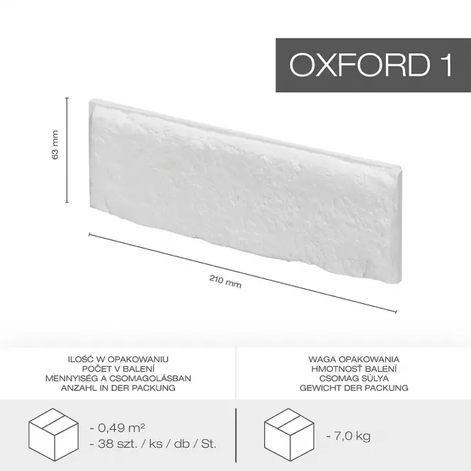 Gipsani kamen Oxford 1, pak=0,49m2