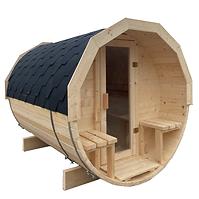 Sauna bačva s terasom + peć Sentiotec 100 9kW
