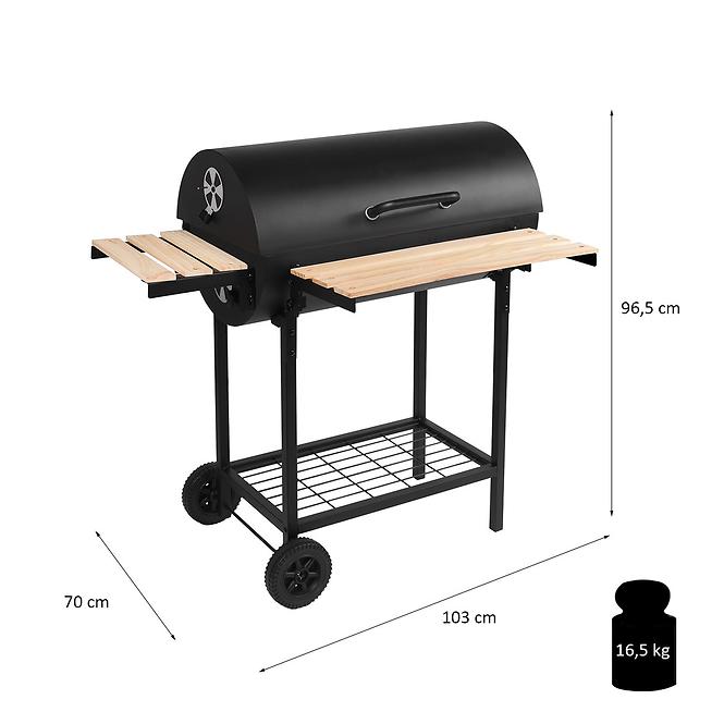 Roštilj na drveni ugljen smoker JY-009