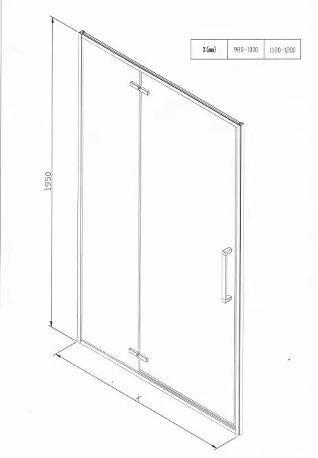 Tuš stijena Etna 120x195,5