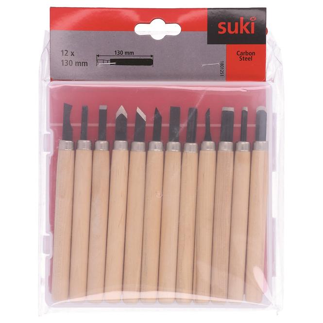 ALAT ZA OBRADU DRVETA SUKI SET ZA REZBARENJE 12 KOM