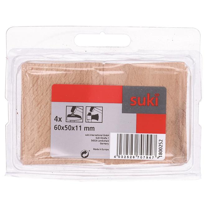 ČEKIĆ DRŽALO SUKI DRVENI KLIN 60 X 50 X 11MM, 4 KOM.
