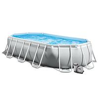 Bazen s metalnom konstrukcijom i pumpom, Intex PRISM Frame, ovalni, 610 x 305 x 122 cm, 2679
