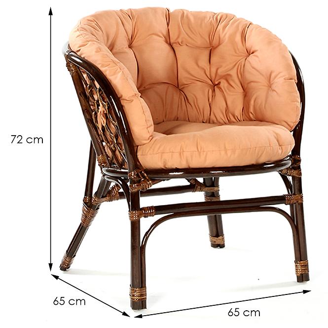Set od ratana Bahama tamno smeđi/cappucino