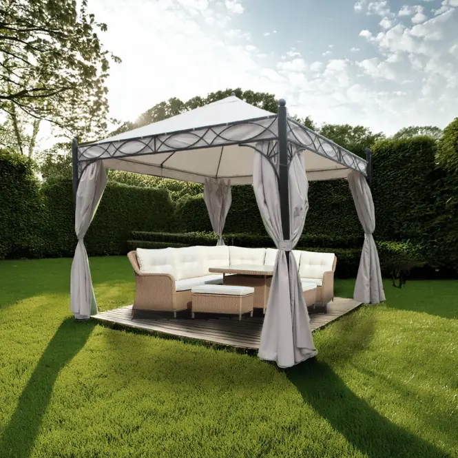 Vrtni paviljon 3x3 m bež