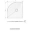 KADA QUARTERCIRCULAR OPAL 90/90/2.6 BIJELA,3