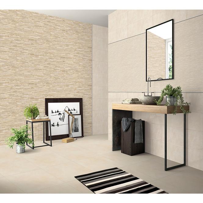 Glazirana zidna pločica Aranza beige rett. 25/75