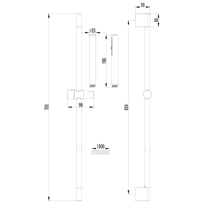 D10-0364A FI SET ZA TUŠ 1-F ZLATO