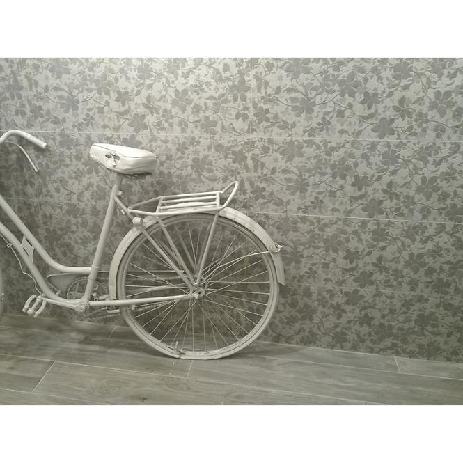 Glazirana zidna pločica Floral gris rett. 30/90