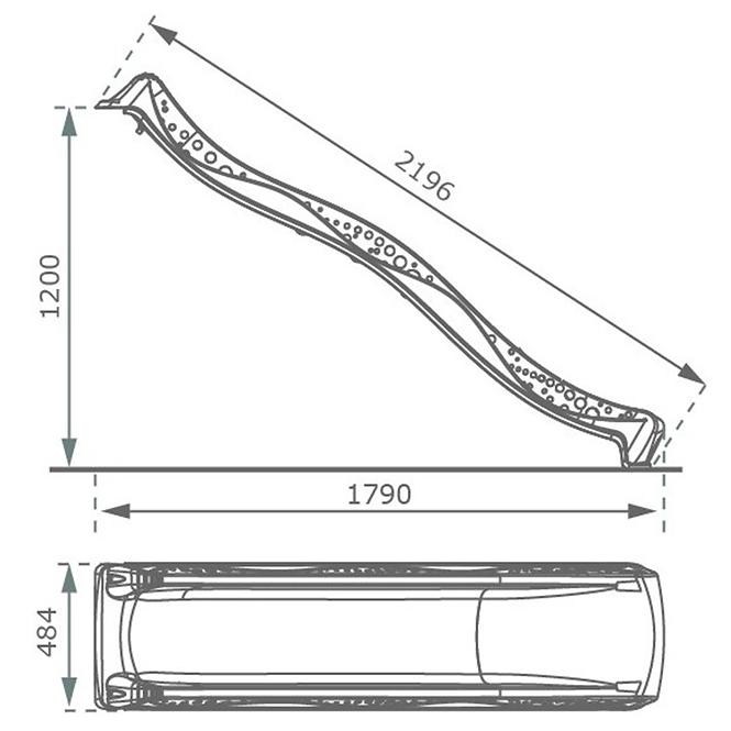 Tobogan 120 plavi