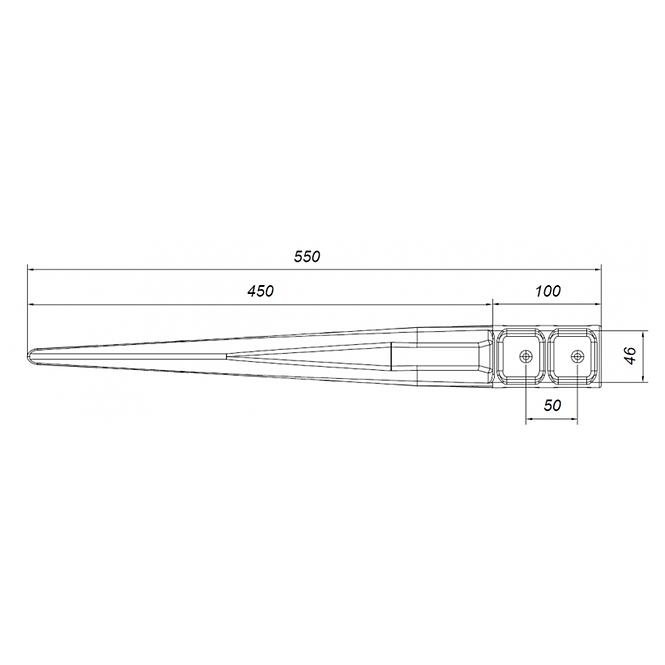 PSK WST kompozitno sidro 46x46x550 mm