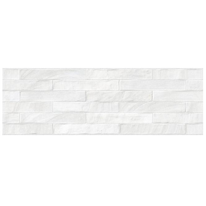 Glazirana zidna pločica Brick XL blanco rett. 25/75