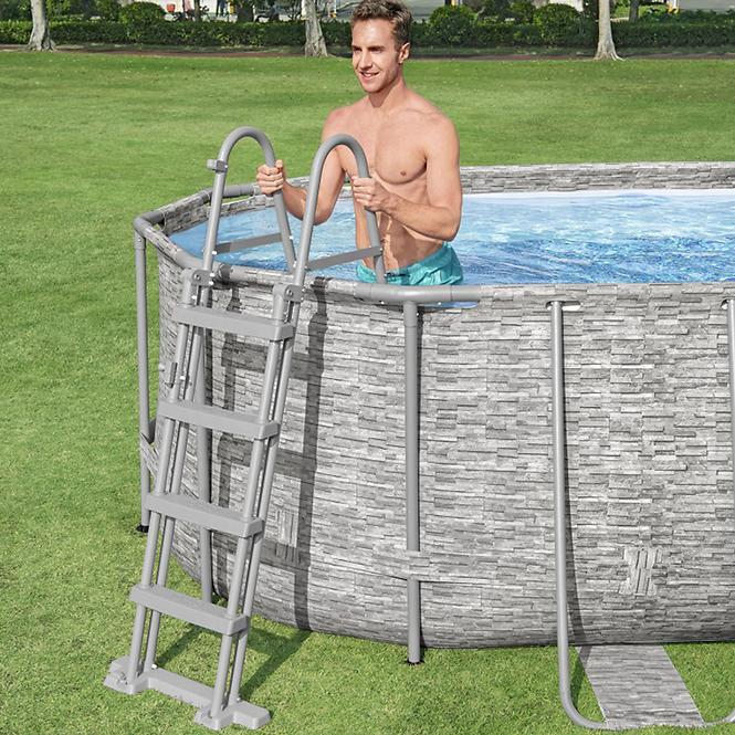 Bazen s metalnom konstrukcijom i pumpom, Power Steel, ovalni, 549 x 274 x 122 cm, 56716