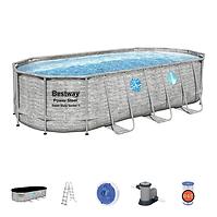 Bazen s metalnom konstrukcijom i pumpom, Power Steel, ovalni, 427 x 250 x 100 cm, 56714