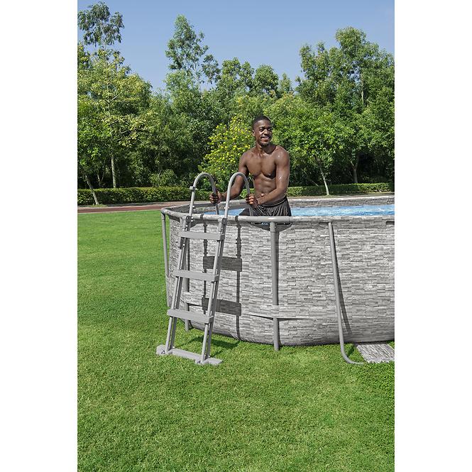 Bazen s metalnom konstrukcijom i pumpom, Power Steel, ovalni, 427 x 250 x 100 cm, 56714