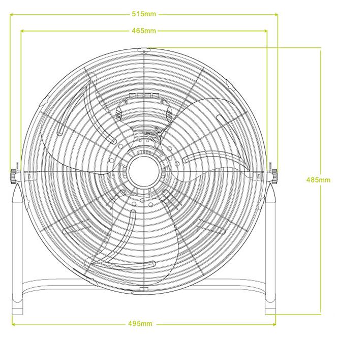 Ventilator 16” VO0035 CHROM 65W