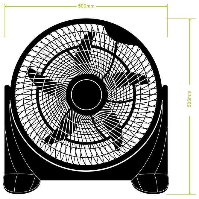 Metalni Stolni Ventilator 9.5” VO0023 Krom