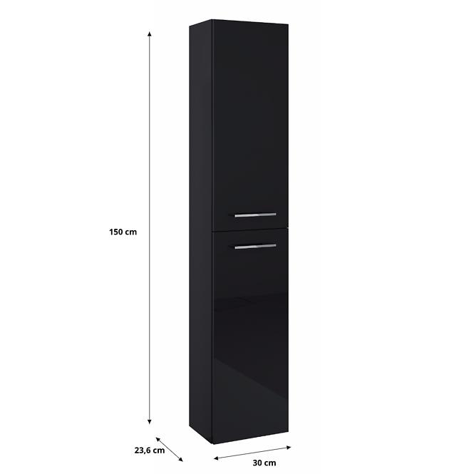 VISOKI ORMAR Boa Vista 30 2 vrata, crni,2