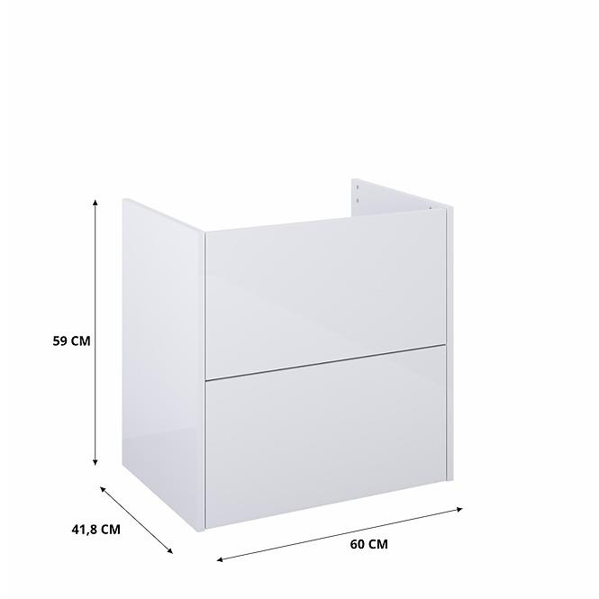 Kupaonski ormarić Cetina 60 2 ladice, bijeli,2