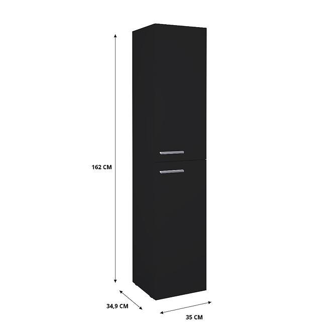 Visoki ormar ROYAL 35 2 vrata, crni mat