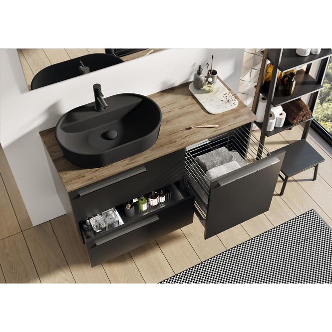 Visoki ormar ROYAL 35 2 vrata, crni mat