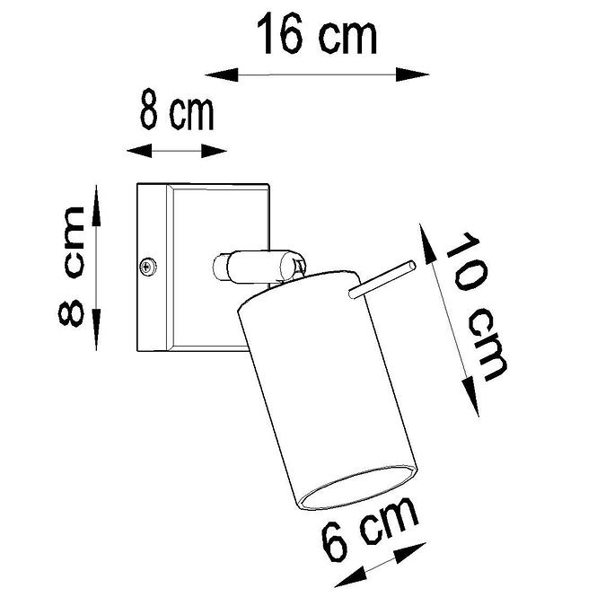 NASTENNA LAMPA CRNA