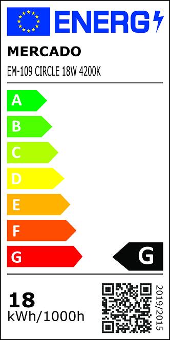 Panel Led Circle 18W 4200K okrugli krom