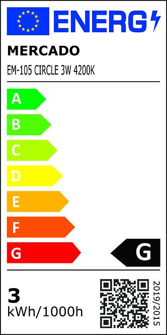 Panel Led Circle 3W 4200K okrugli krom