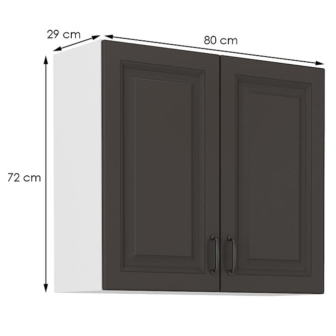 Stilo kuhinjski element 2 vrata 80x31x72 bijelo/tamno sivi