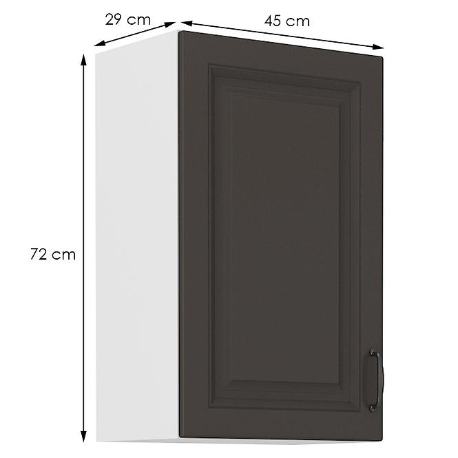 Stilo kuhinjski element 1 vrata 45x31x72 bijelo/tamno sivi
