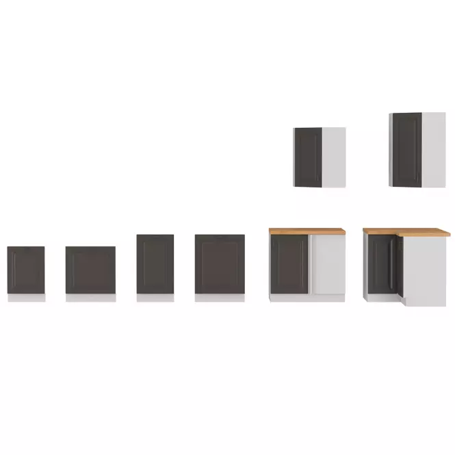 Stilo kuhinjski element 1 vrata 45x31x72 bijelo/tamno sivi,3