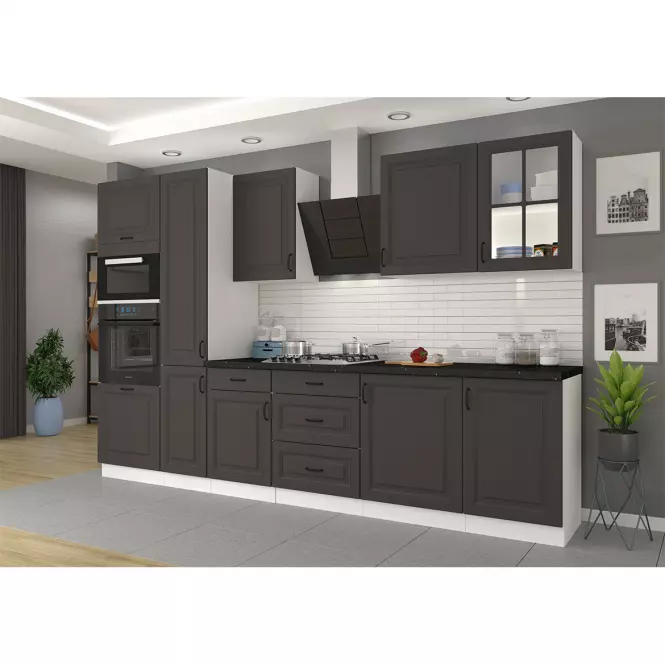 Stilo kuhinjski element 1 vrata 45x31x72 bijelo/tamno sivi,5