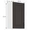 Stilo kuhinjski element 1 vrata 40x31x72 bijelo/tamno sivi,2