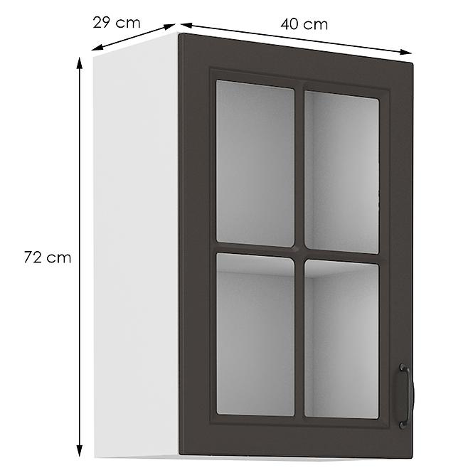 Stilo kuhinjski element 1 vrata 40x31x72 bijelo/tamno sivi