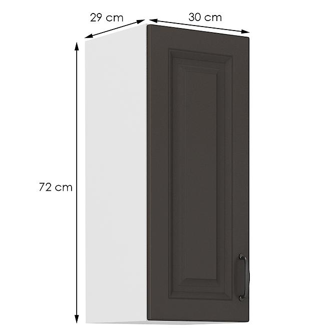 Stilo kuhinjski element 1 vrata 30x31x72 bijelo/tamno sivi